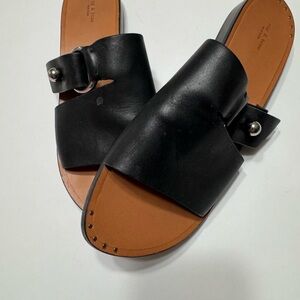 Rag & Bone Black Leather Buckle Sandals